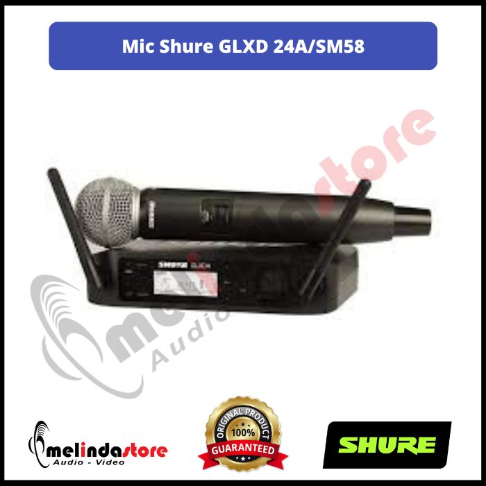 Microphone Wireless Shure GLXD24A / SM58 | Wireless Mic Shure Handheld Vocal System 